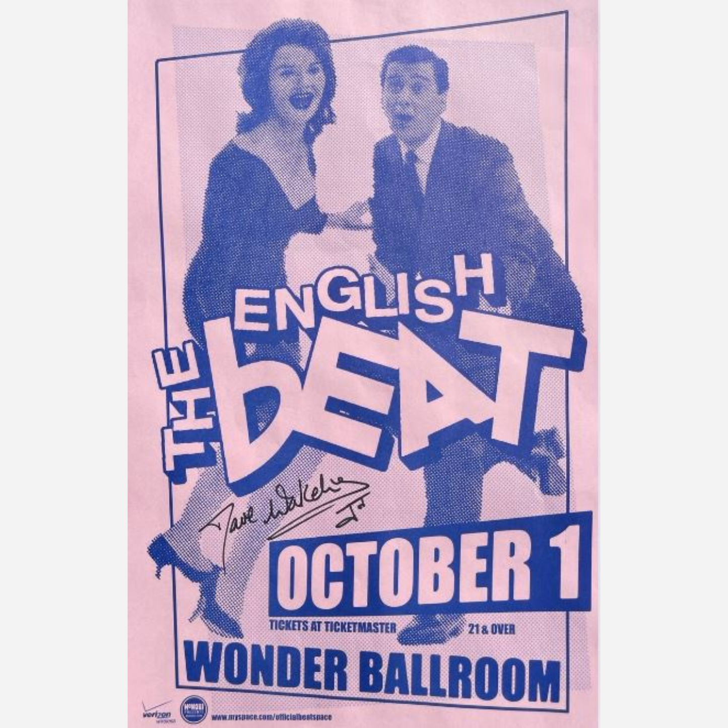 The English Beat Archival Framed & Signed 2009 Wonder Ballroom Original Poster | Very Rare & Near Mint