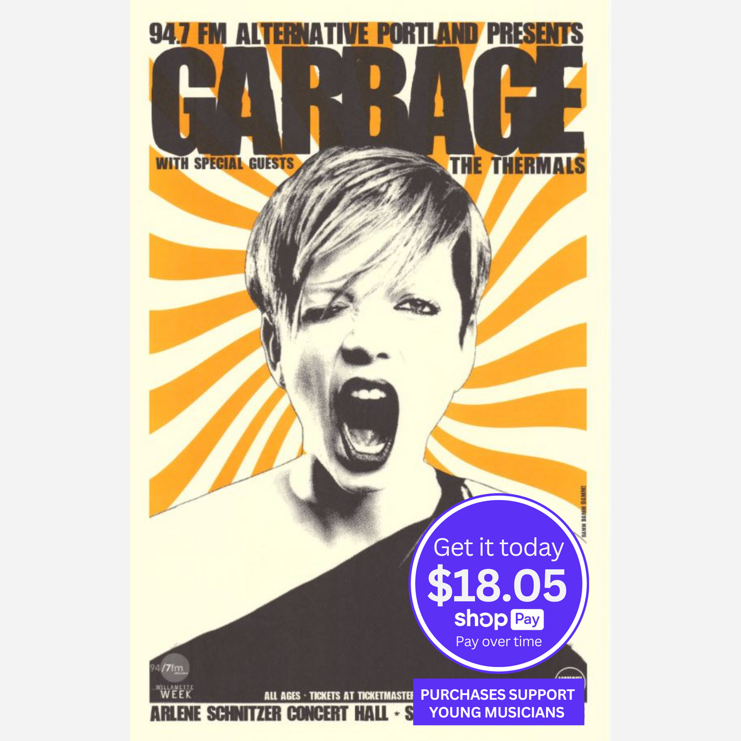 Garbage 2005 Arlene Schnitzer Concert Hall | Rare & Near Mint