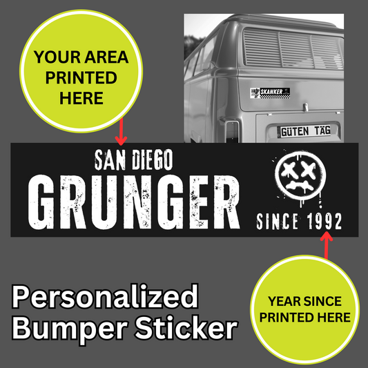 Personalized Grunge Bumper Sticker