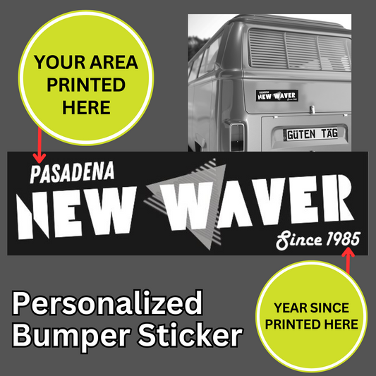 Personalized New Wave Bumper Sticker