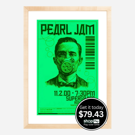 Pearl Jam Archival Framed 2000 Rose Garden Arena | Rare & Near Mint