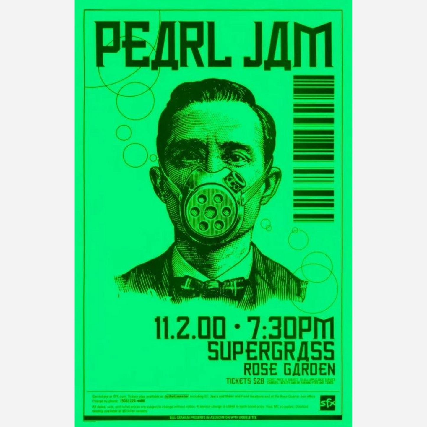 Pearl Jam 2000 Rose Garden Arena | Rare & Near Mint