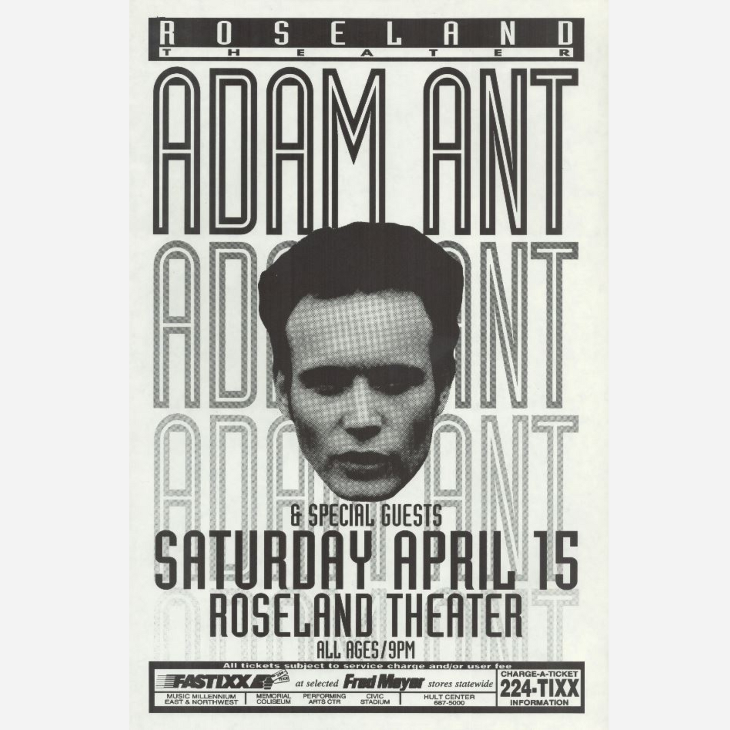 Adam Ant 2005 Roseland Theater | Rare & Near Mint