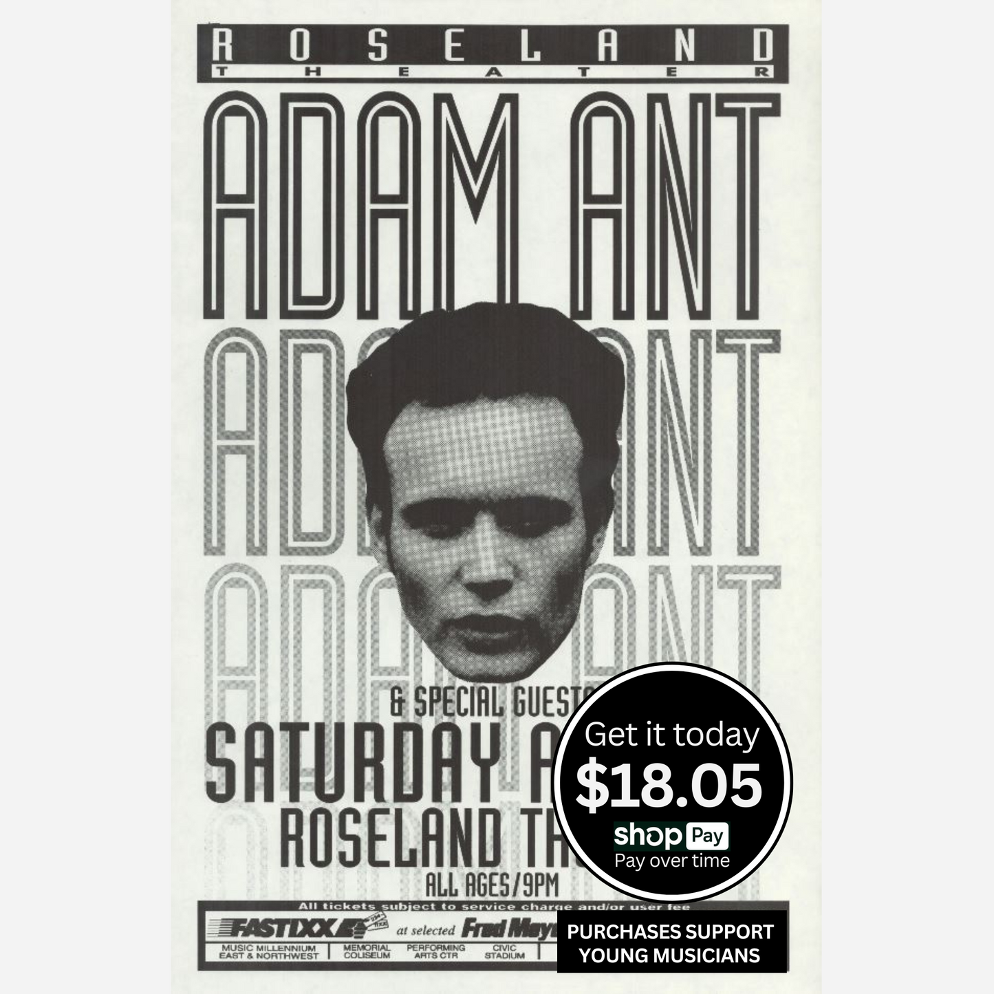 Adam Ant 2005 Roseland Theater | Rare & Near Mint