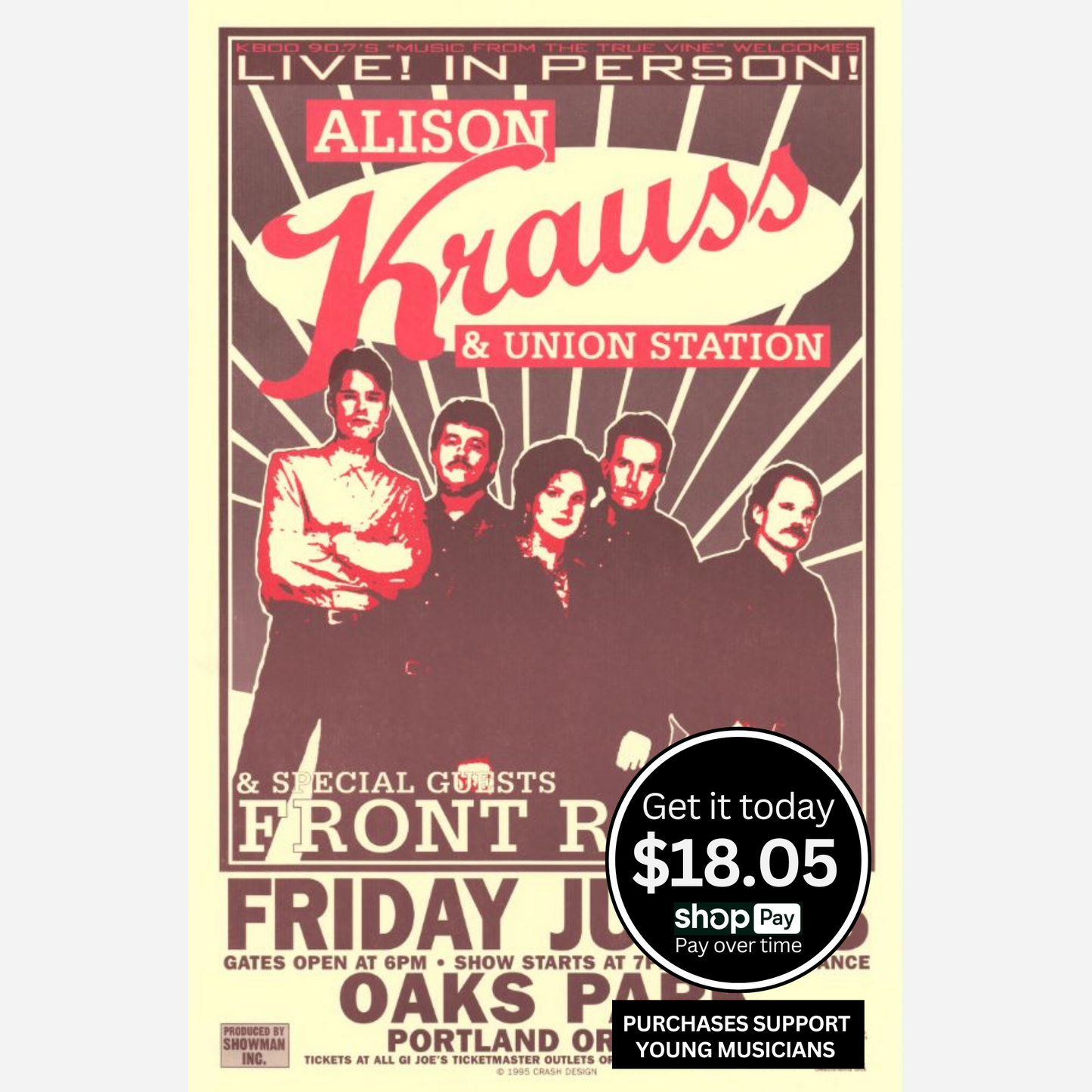 Alison Krauss & Union Station 1995 Oaks Park | Rare