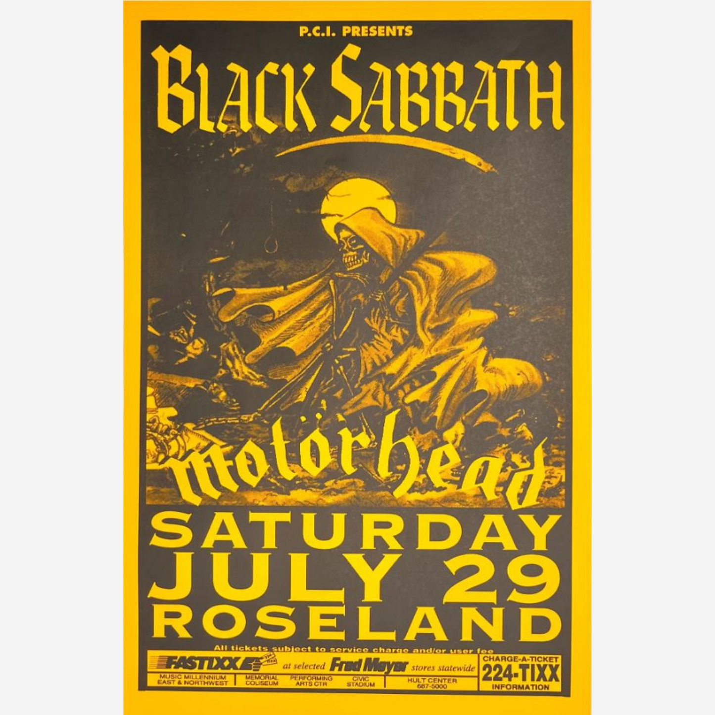 Black Sabbath & Motorhead 1995 Roseland Theater | Rare & Near Mint