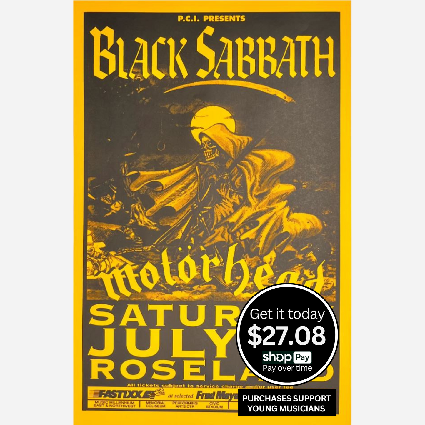 Black Sabbath & Motorhead 1995 Roseland Theater | Rare & Near Mint