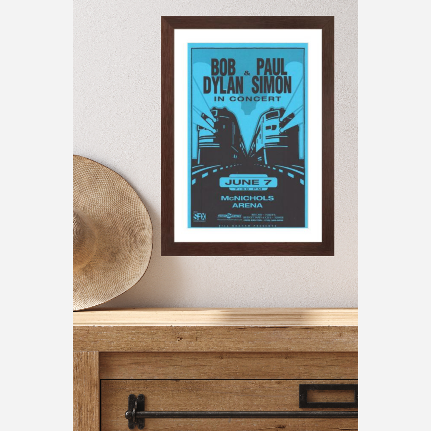 Bob Dylan & Paul Simon 1999 McNichols Arena  | Rare & Near Mint