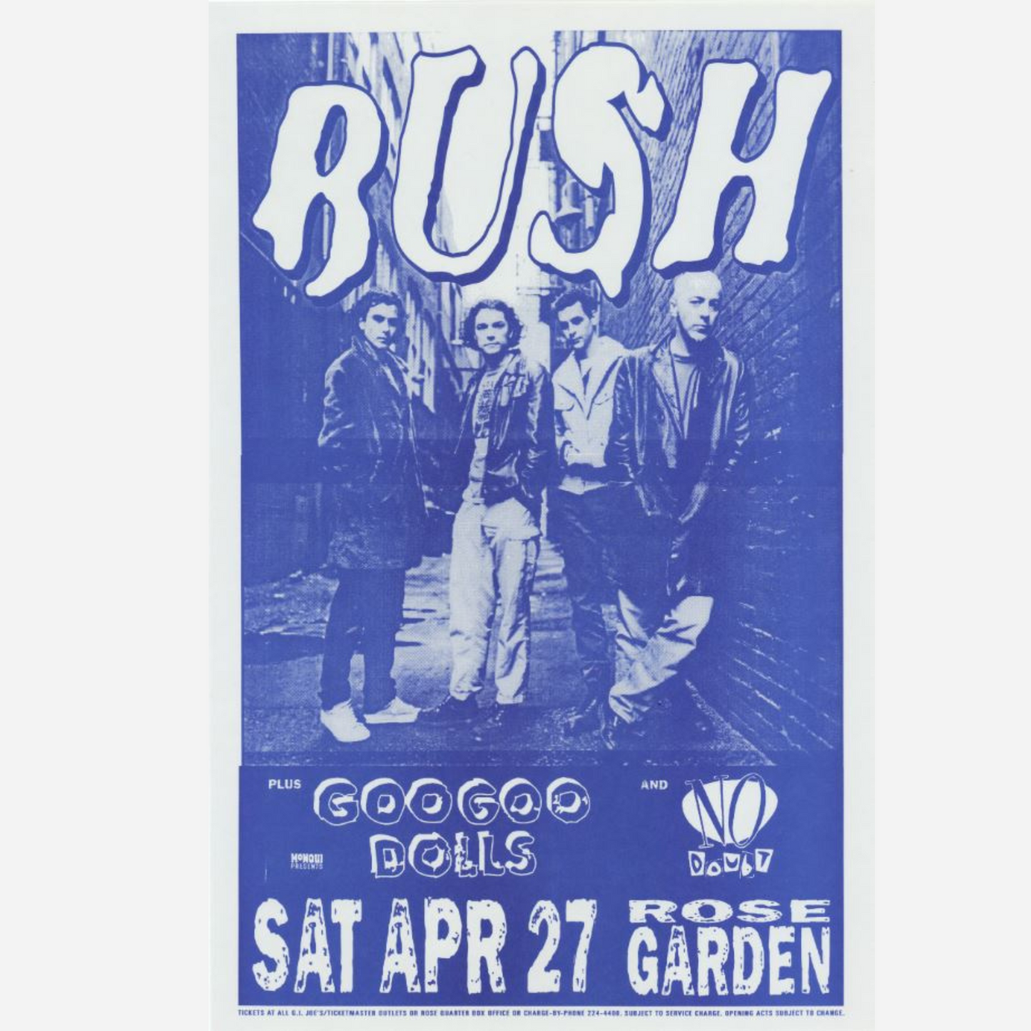 Bush, Goo Goo Dolls & No Doubt 1996 Rose Garden Arena | Rare & Near Mint