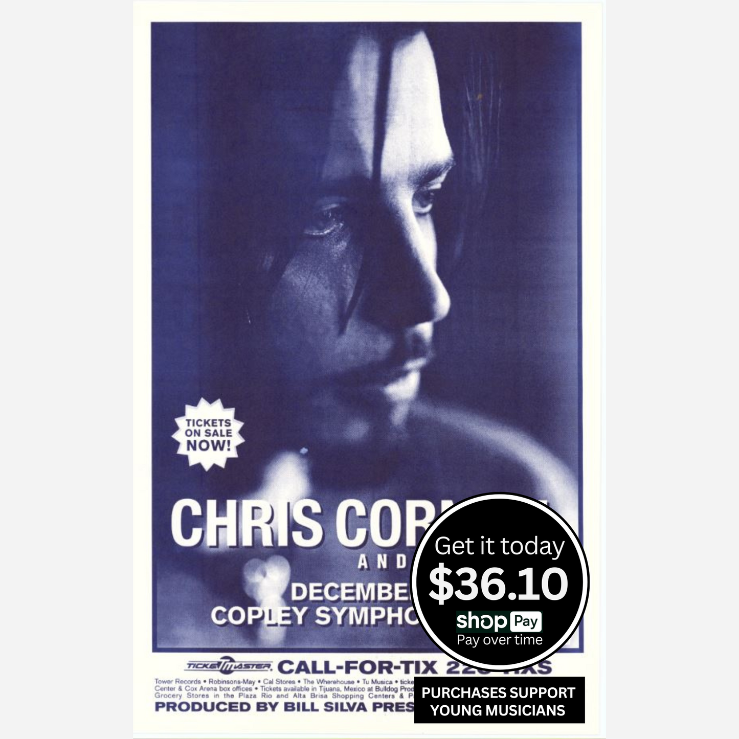 Chris Cornell 2000 Copley Symphony Hall | Rare & Near Mint