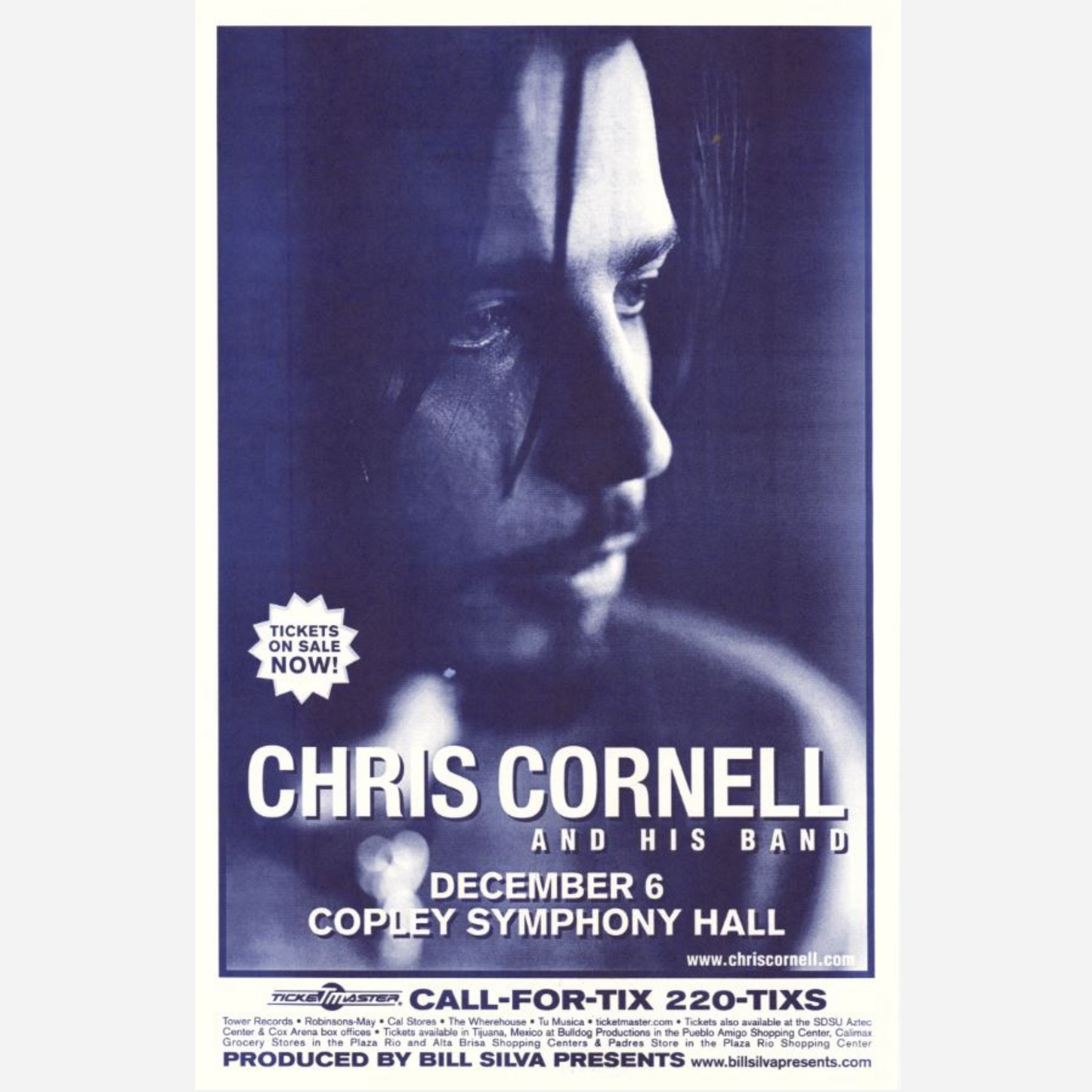 Chris Cornell 2000 Copley Symphony Hall | Rare & Near Mint