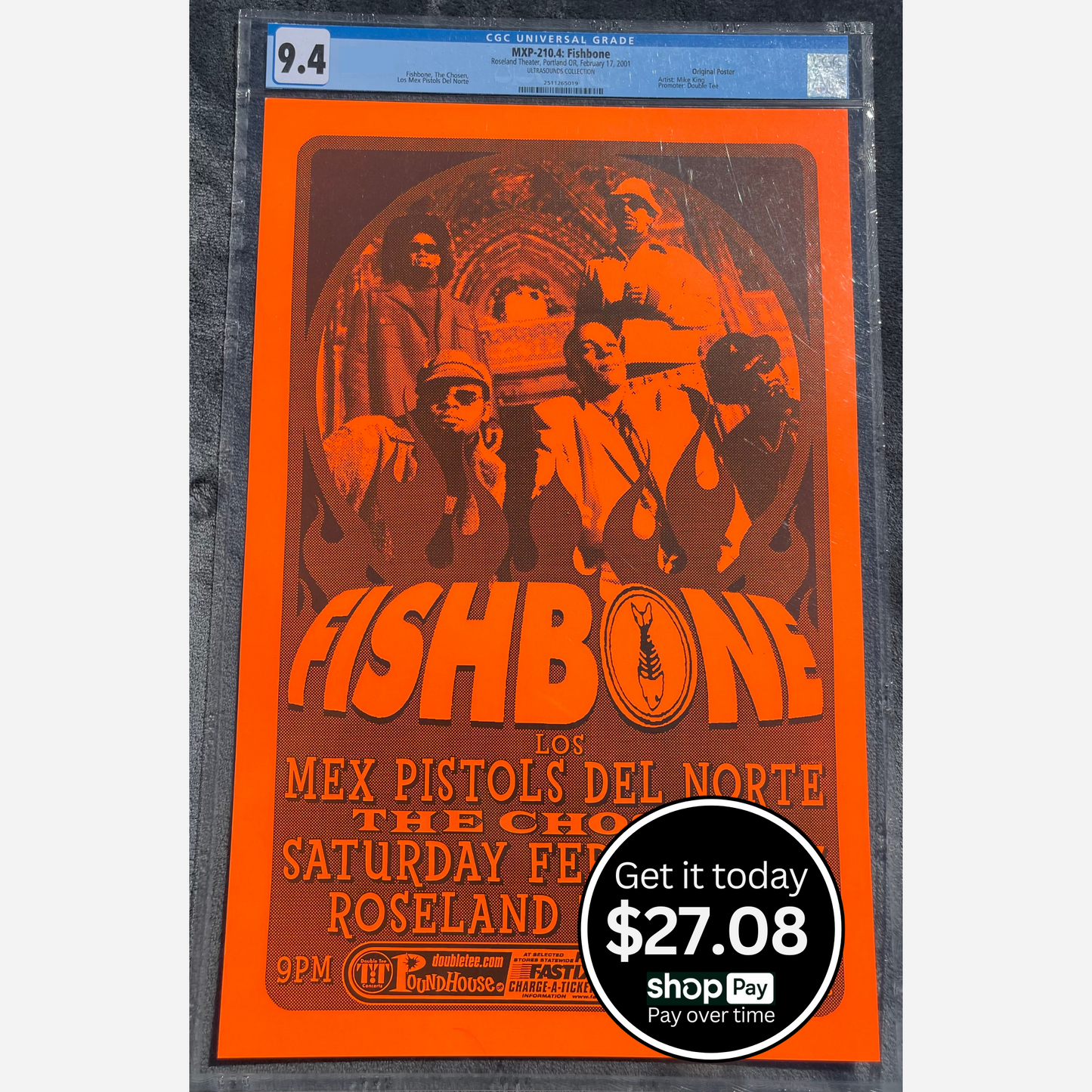 Fishbone 2001 Roseland Theater | CGC Graded 9.4