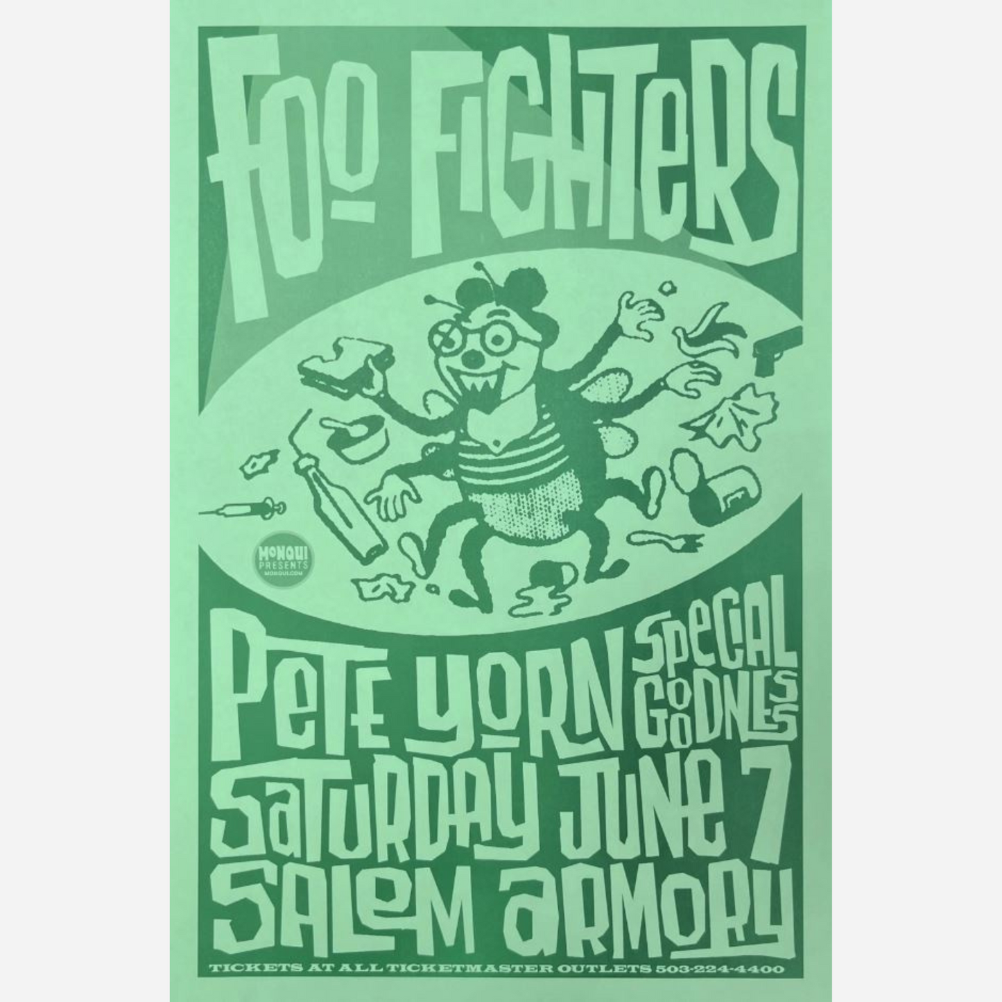 Foo Fighters Archival Framing 2003 Salem Armory Original Poster | Very Rare