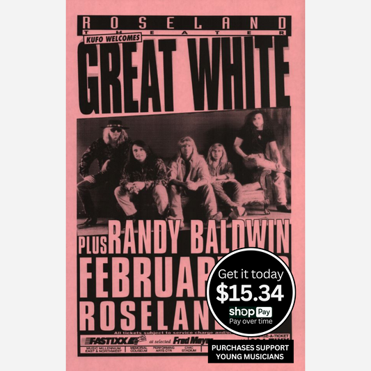 Great White & Randy Baldwin 1995 Roseland Theater | Rare & Near Mint