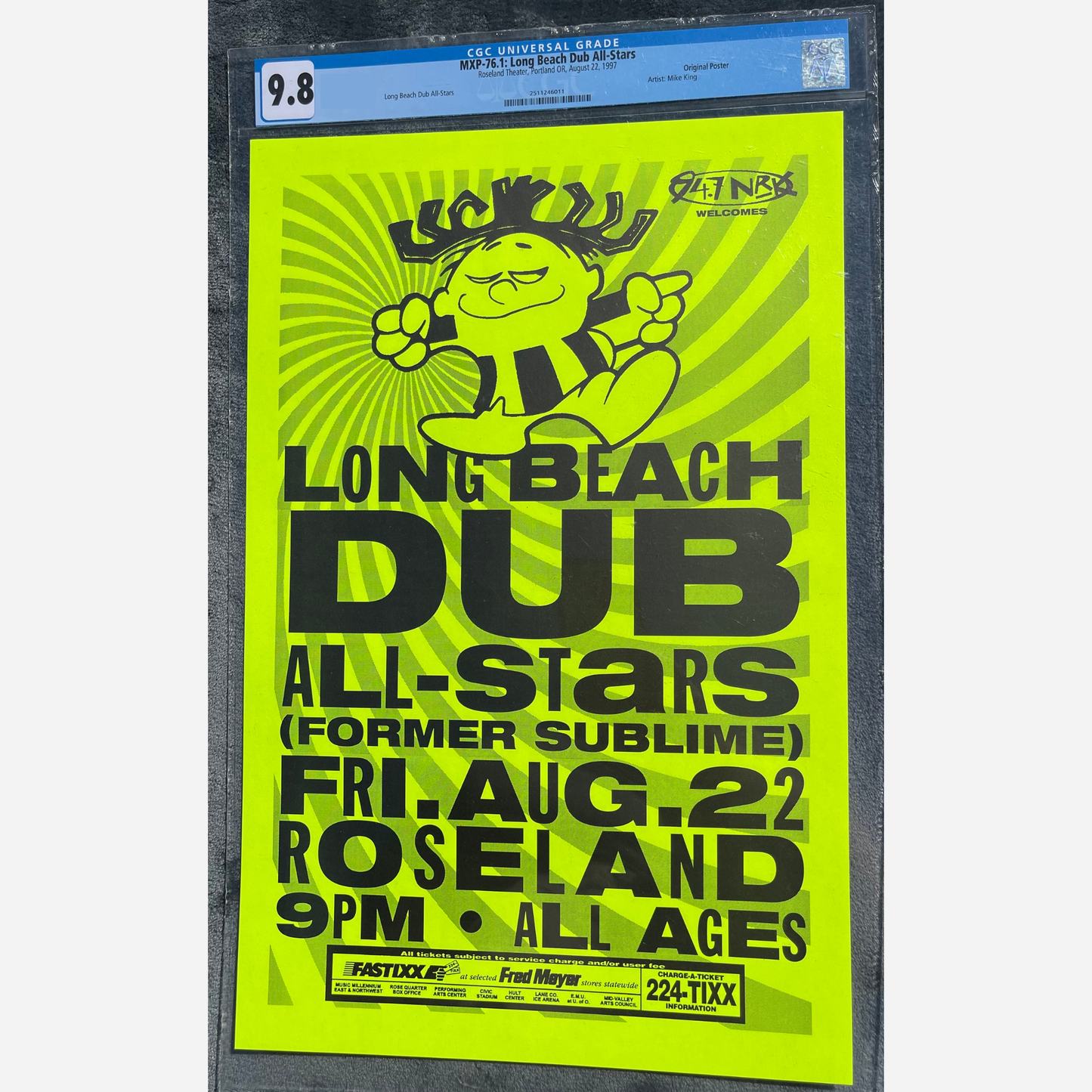 Long Beach Dub All-Stars 1997 Roseland Theater | CGC Graded 9.8