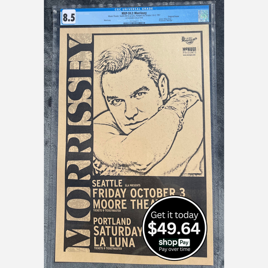 Morrissey 1997 Moore Theatre & La Lunar | CGC Graded 8.5 | Extremely Rare