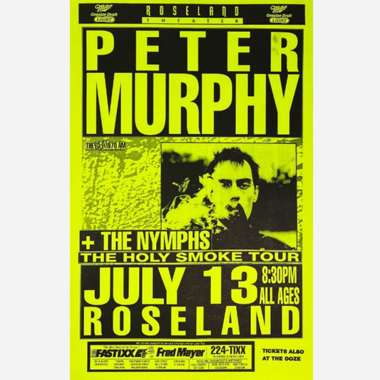 Peter Murphy The Holy Smoke Tour 1992 Roseland Theater | Rare & Near Mint