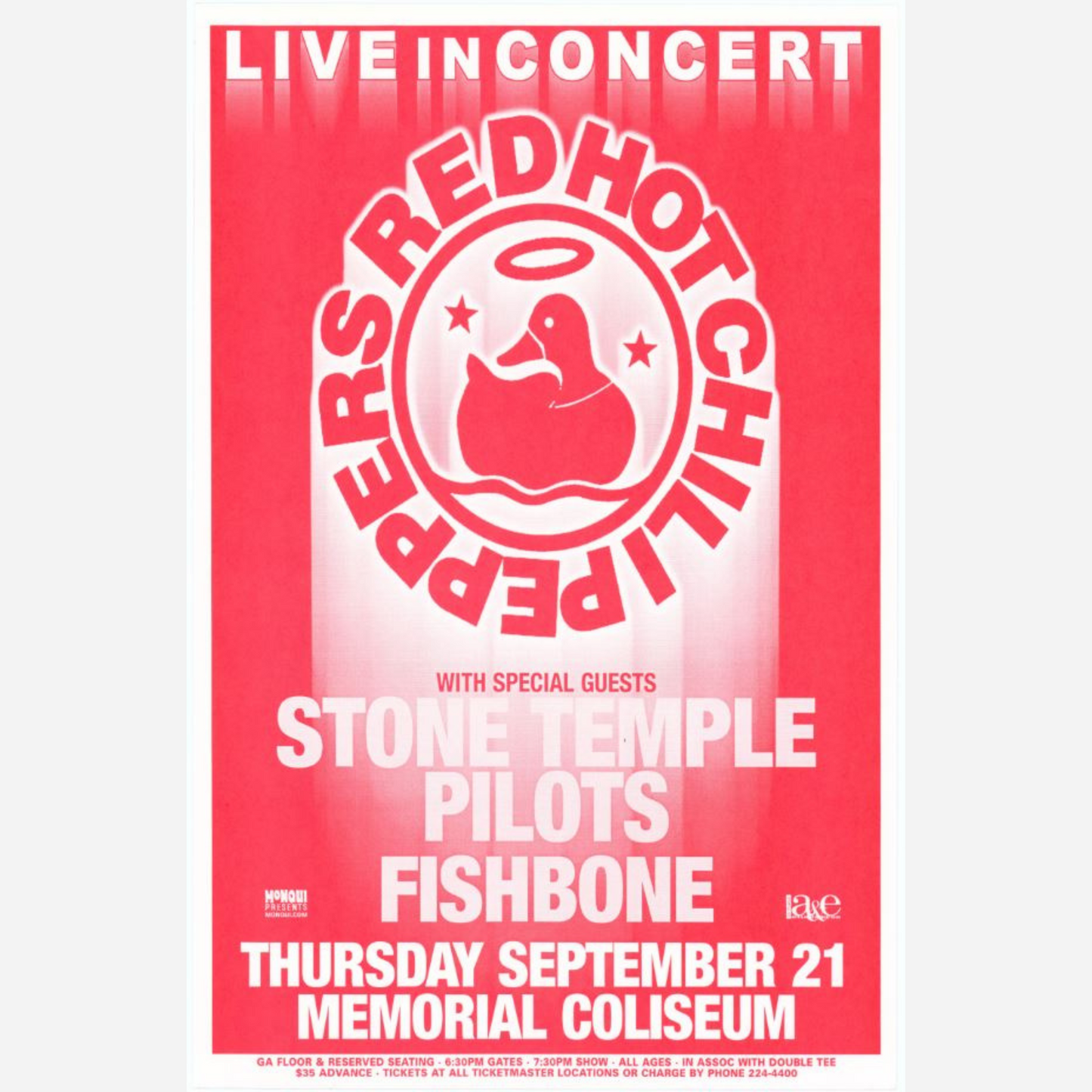 Red Hot Chili Peppers & Stone Temple Pilots Memorial Coliseum 2000 | Rare & Near Mint