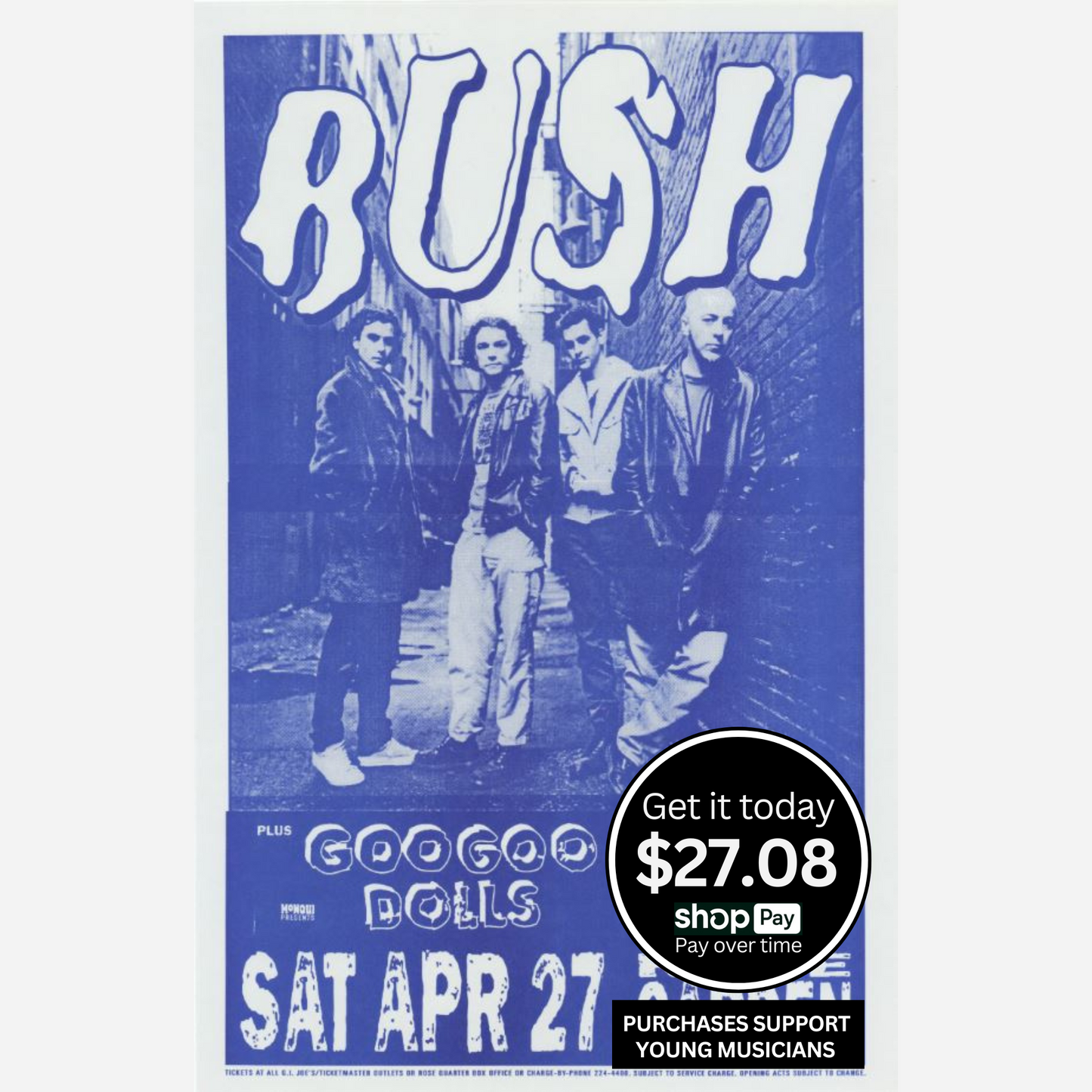 Bush, Goo Goo Dolls & No Doubt 1996 Rose Garden Arena | Rare & Near Mint