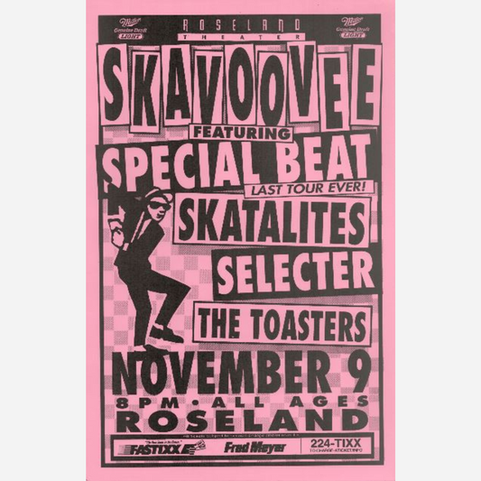 Skavoovee With Special Beat & Skatalites 1993 Original Poster | Rare & Near Mint