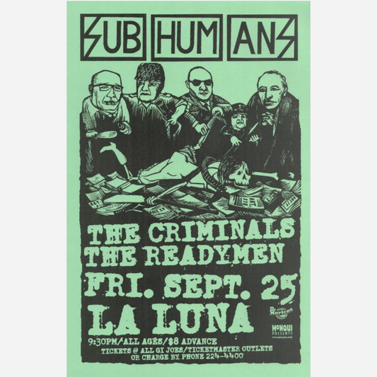 Subhumans & The Criminals 1998 La Luna | Rare & Near Mint