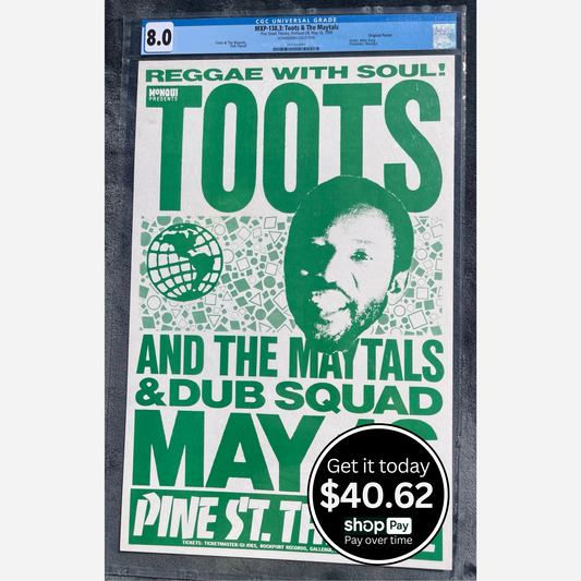 Toots & the Maytals 1990 Pine Street Theatre | CGC Graded 8.0