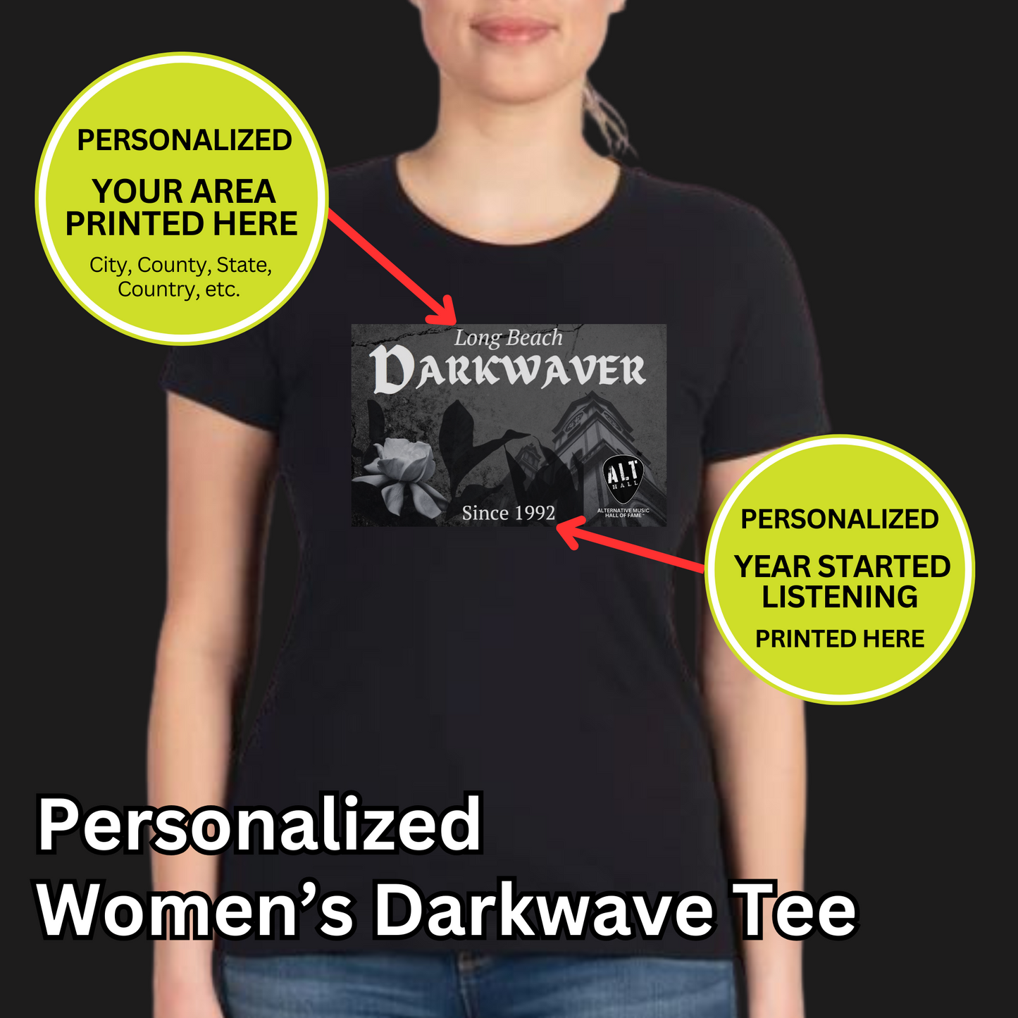 Women's Personalized Darkwave T-shirt