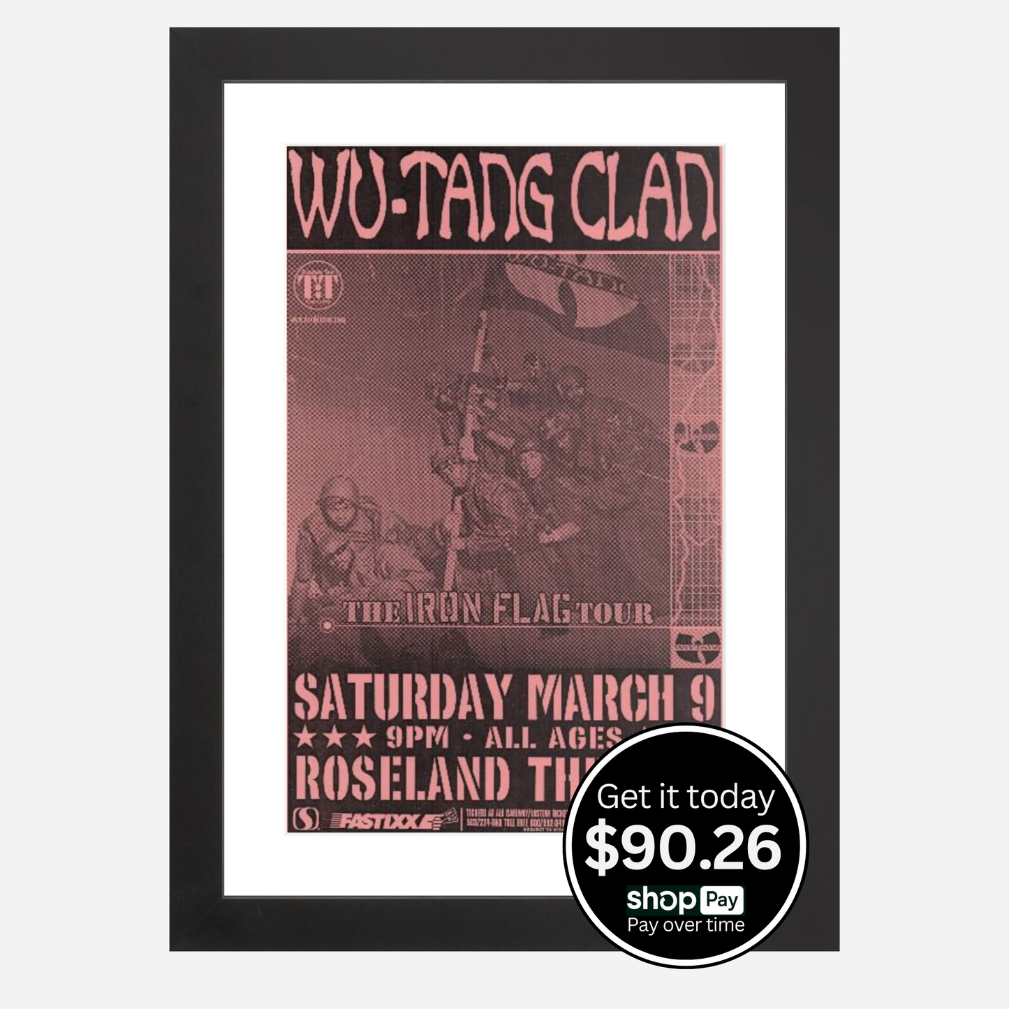 Wu-Tang Clan Archival Framed 2001 Roseland Theater | Near Mint