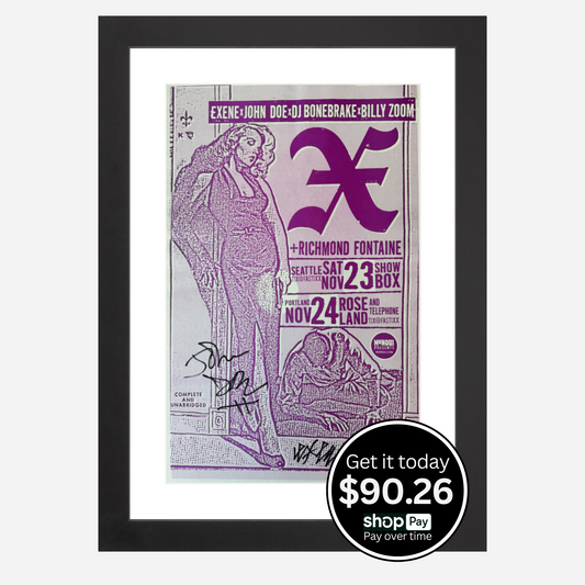 X Archival Framed & Signed 2002 Showbox & Roseland Theater | Very Rare & Near Mint